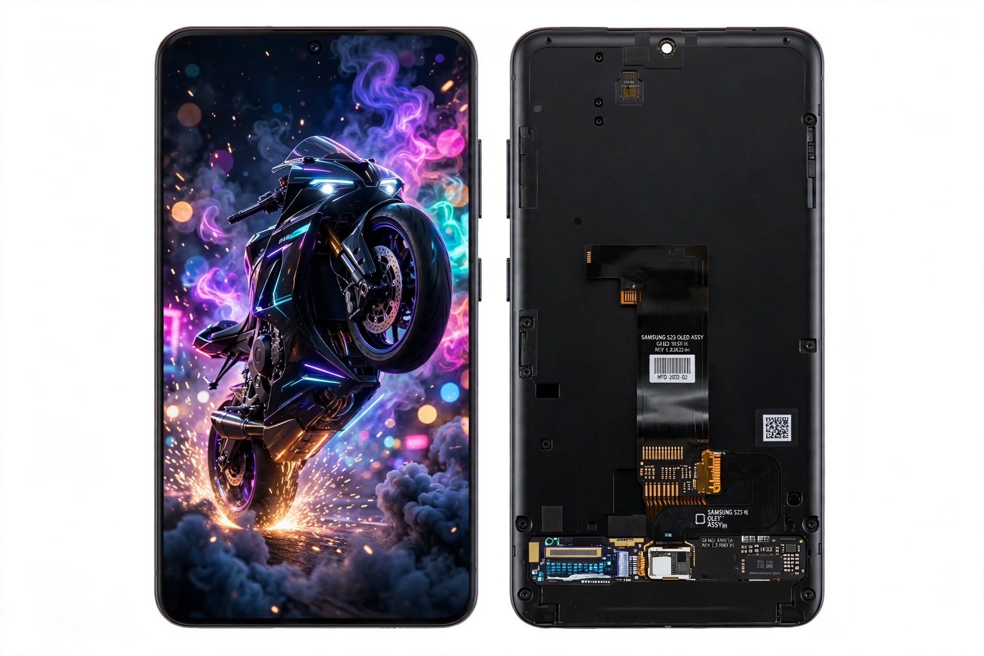 SAMSUNG S23 OLED Samsung Galaxy S23 OLED Display Assembly with Frame - Image 1